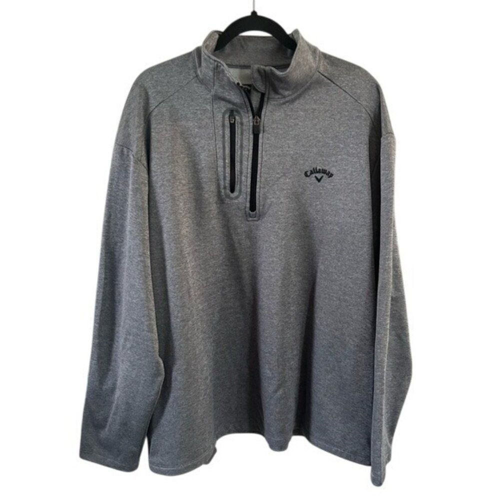 Callaway XXL Men’s Gray Golf Zip Pullover Long Sleeve